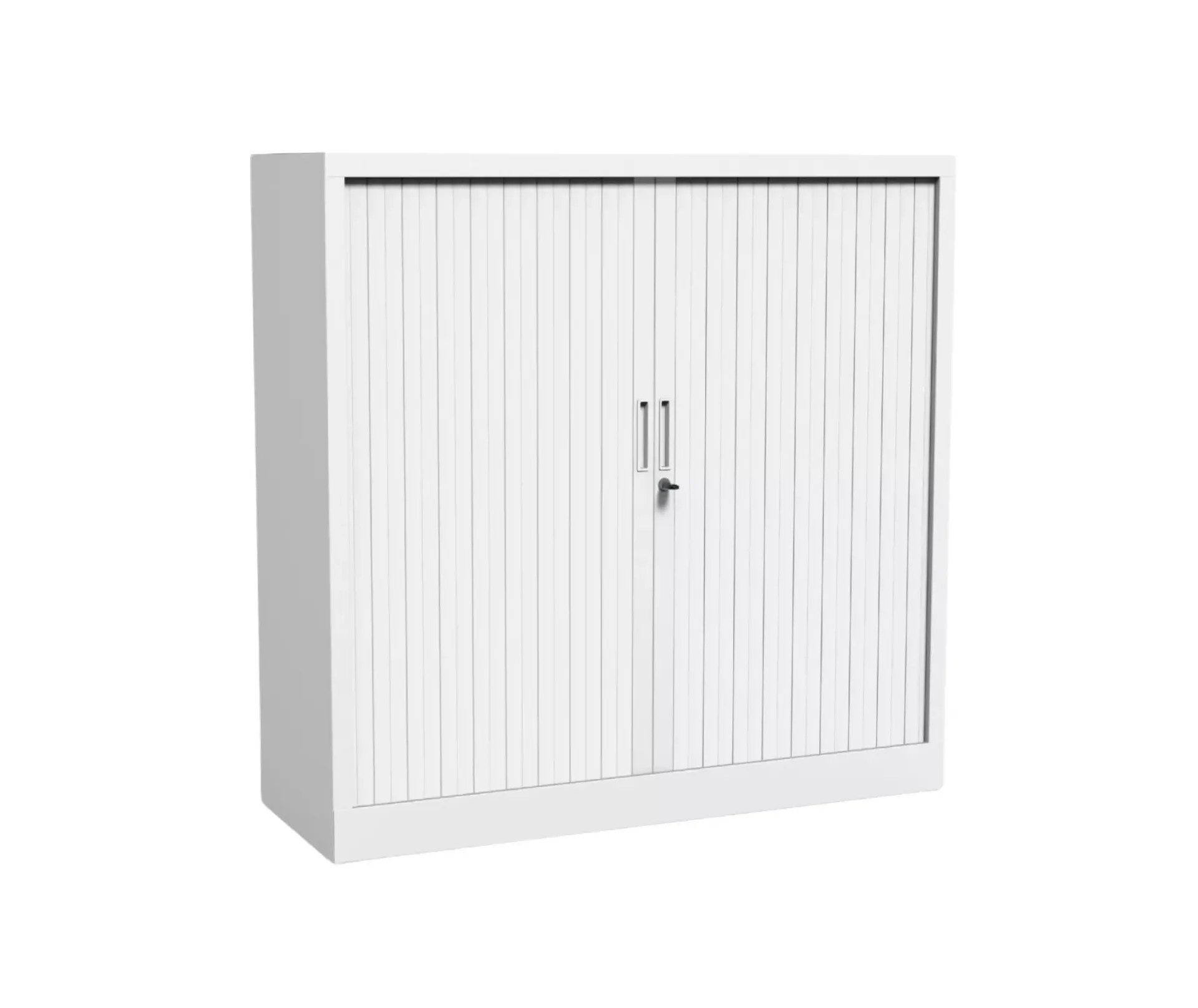[SPH-1AMOKI90B] Armoire basse à rideaux 120 x 90 x 45 cm (Blanc)
