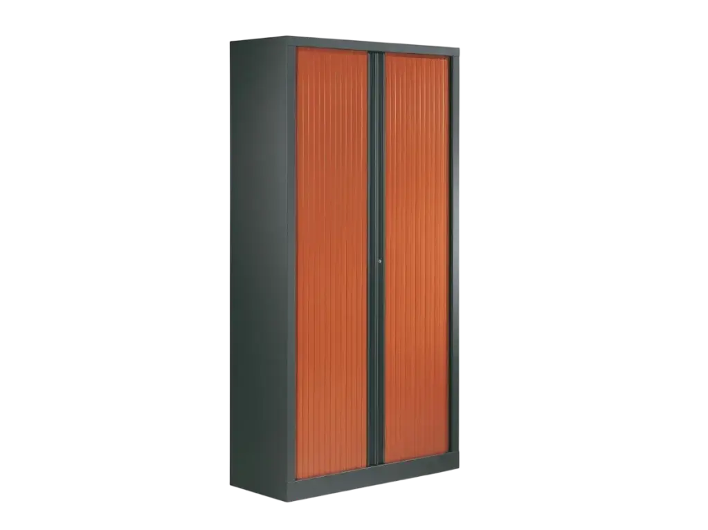[SPH-ARHMCA] Armoire rideau haute merisier corps anthracite 198 X 120 X 45 cm