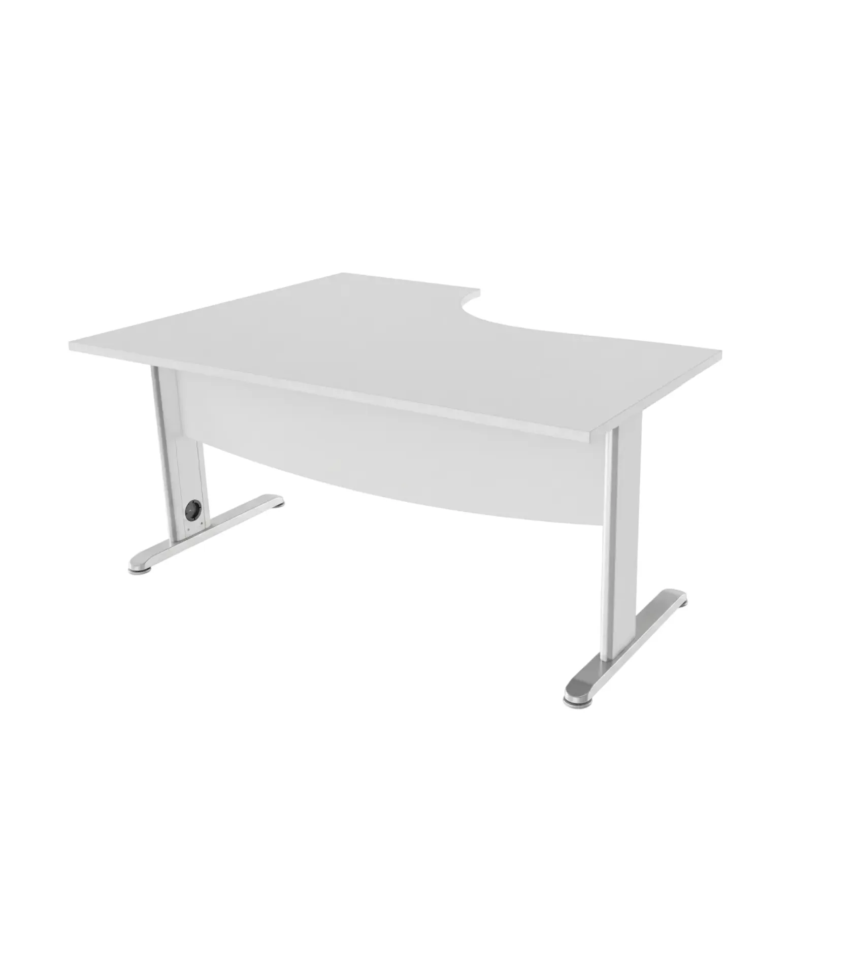 [SPH-BC212039] Bureau compact avec retour 120 cm - 160 × 80 × 72 cm (Blanc perle, Gauche)