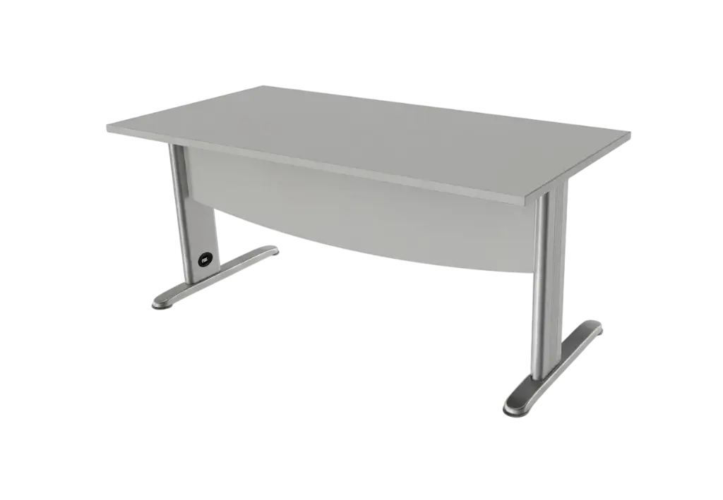 [SPH-BD212005] Bureau droit avec voile de fond Scénario Tonique (160 cm, Blanc perle)