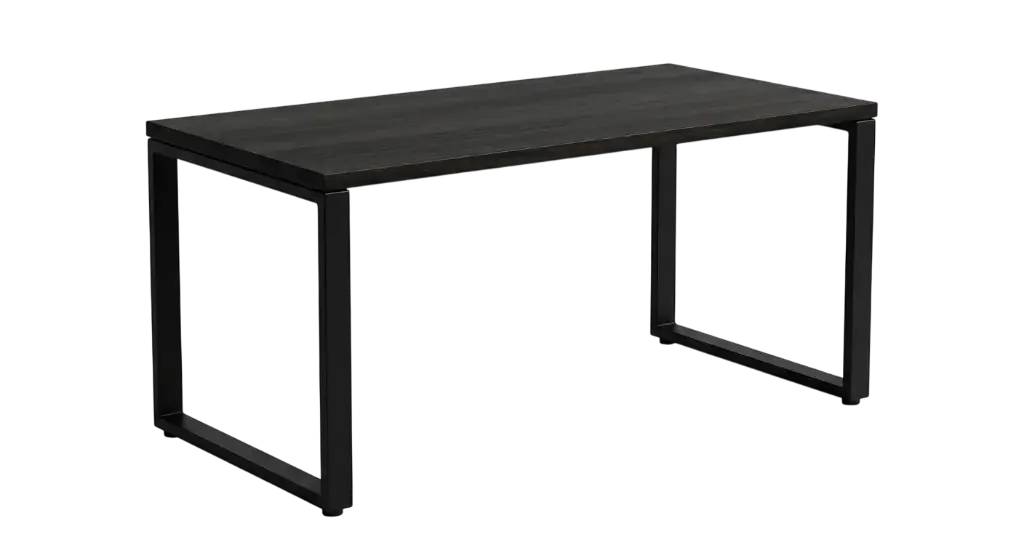 Bureau droit MT3 Élégance – plateau et piètement bench noir