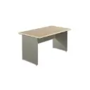 Bureau droit plateau érable avec paire de pieds budget