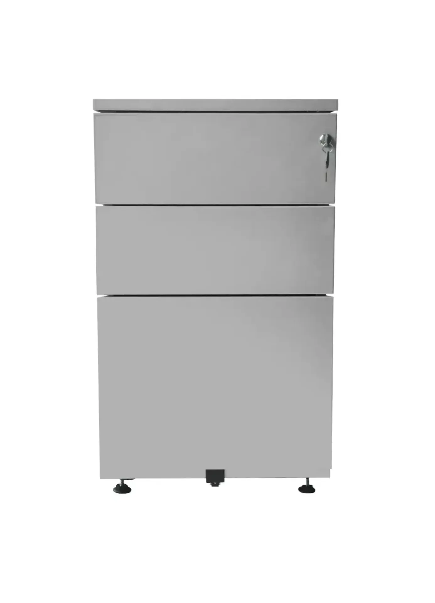 Caisson bout de bureau - 3 tiroirs aluminium