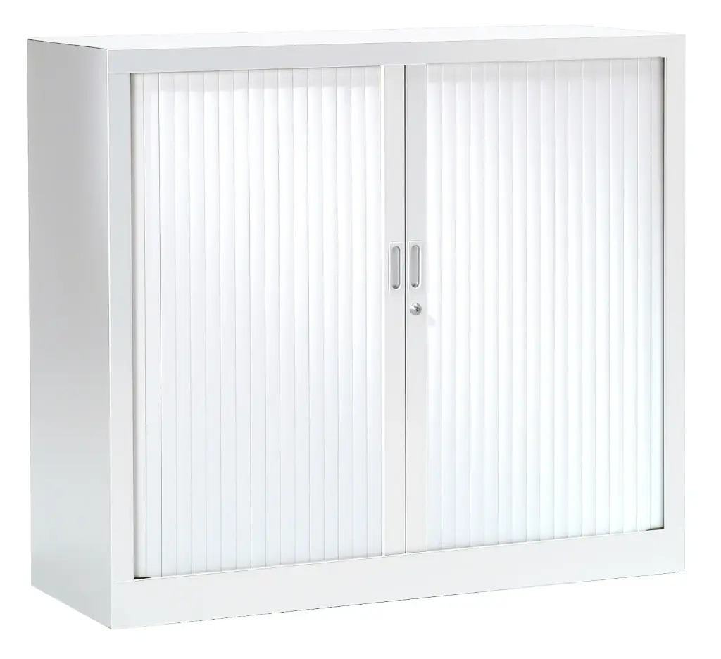 Armoire basse à rideaux métallique - 120 × 43 × 105 cm