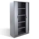 Armoire haute à rideaux monobloc Éco