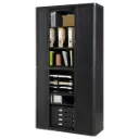 Armoire haute à rideaux EasyOffice – 110 × 41,5 × 204 cm