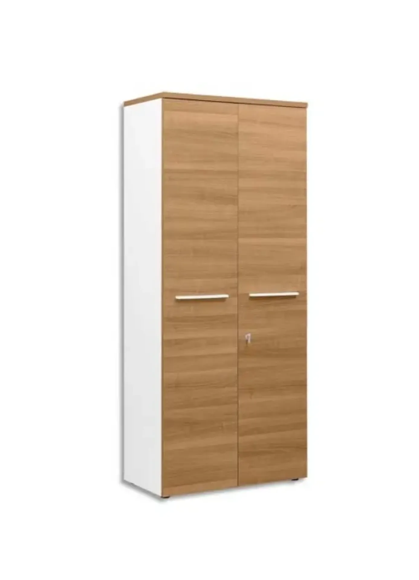 [SPH-AHY256972] Armoire haute YES 2 portes - 80 × 42 × 187 cm (Façade et dessus Merisier)