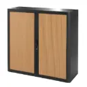 Armoire basse à rideaux métallique