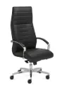 Fauteuil de direction Lynx en cuir avec accoudoirs