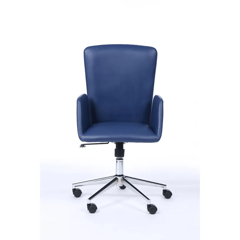 Fauteuil de bureau Windsor en simili cuir bleu