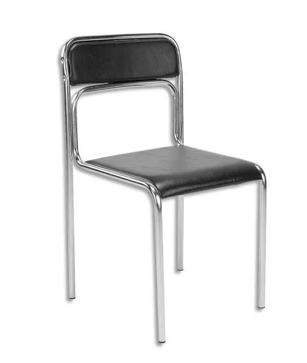 Chaise Ascona empilable en simili cuir