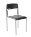 Chaise Ascona empilable en simili cuir