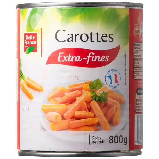 [SPH-CEF11161] BELLE FRANCE - Carottes Extra Fines En Boîte De 800G