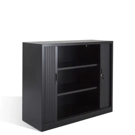 OKINAWA - Armoire Basse à rideaux 120 x 90 x 45 CM 
