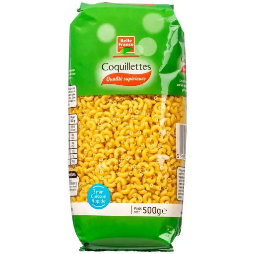 [SPH-BLCPCR36383] BELLE FRANCE - Coquillettes Pâtes Cuisson Rapide 3 Min 500 G